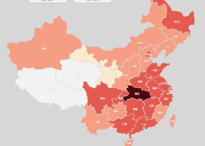 疫情地图颜色都代表什么，疫情地图颜色与疫情级别