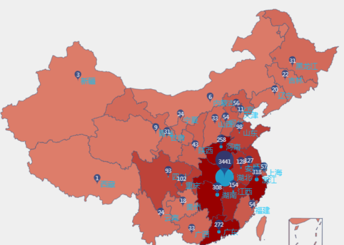 最新疫情地图显示在哪里，疫情最新的地图