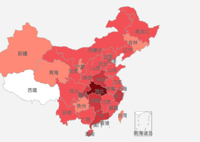 全国疫情的地图颜色的比例，全国疫情地图变白