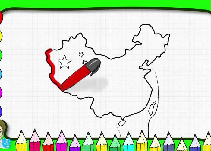 疫情地图颜色变化图片，疫情地图简笔画