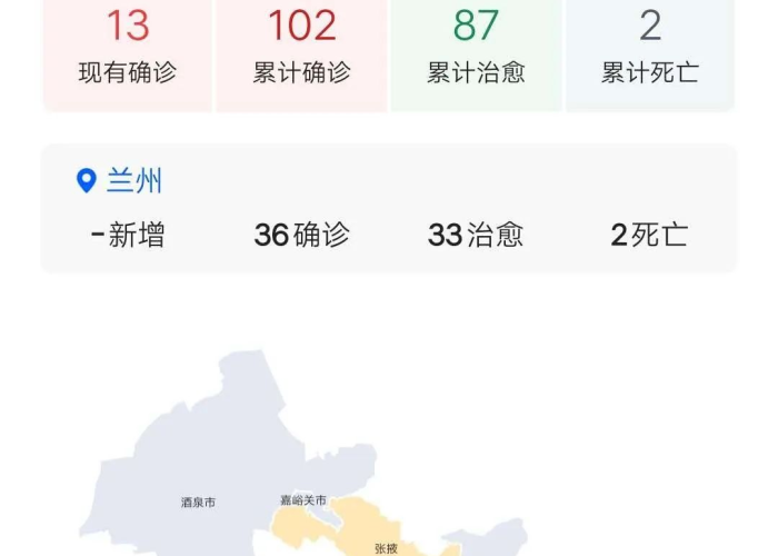 甘肃疫情新增最新消息今天，甘肃疫情最新情况新增9人