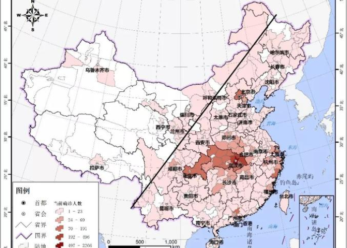 中国疫情最新地图分布图片，中国疫情最新地图及表